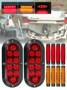 10PCS LED Submersible Trailer Waterproof Truck Boat Brake Marker Tail Light Kit - Bild 1 von 14