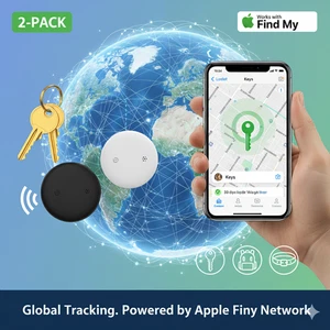 2x Air Tracker Tag für Apple. Funktioniert mit Apple "Find My" - Ultra-lange Standby-Zeit - Bild 1 von 9