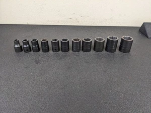 #bm214 Snap-on 1/2" Drive SAE Shallow Impact Socket Set 311IMYA 6 point - Picture 1 of 23