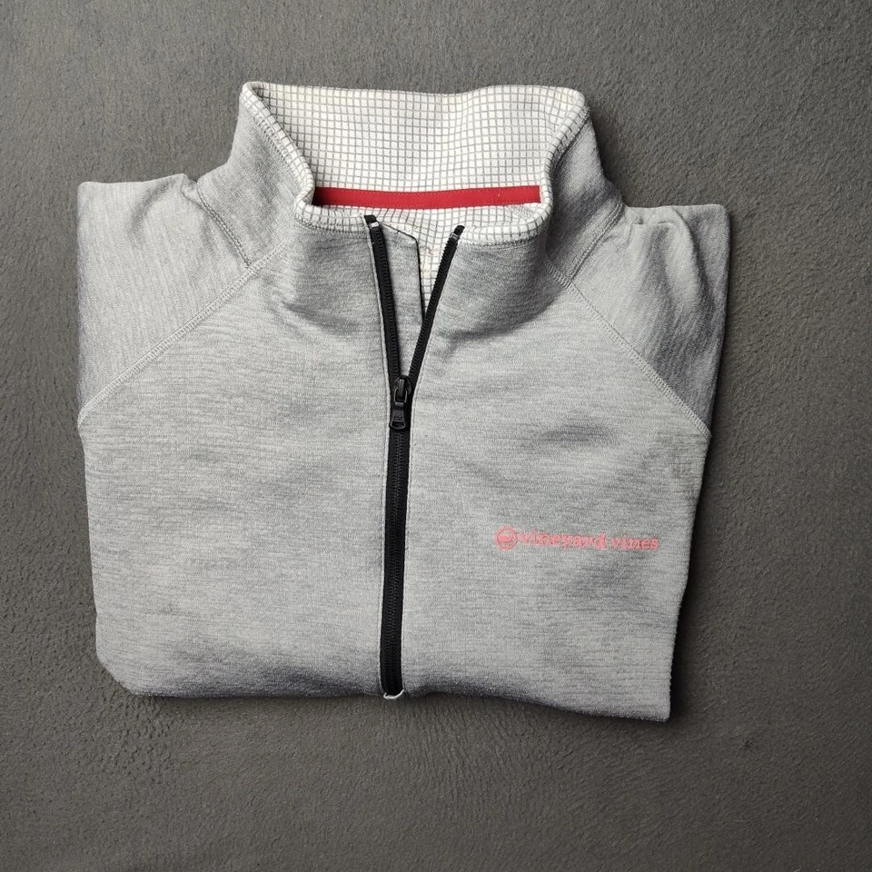 Vineyard Vines Sweater Mens XL Gray Performance Quarter Zip Pullover Long Sleeve - Image 1 of 4
