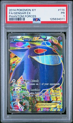 PSA 1 PR 2014 Pokemon XY Phantom Forces Full Art Gengar EX 114/119 Holo Foil - Image 1 of 2