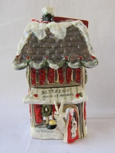 Blue Sky Christmas BLITZEN'S HOUSE OF PANCAKES House Tealight Candle Holder - Picture 1 of 12