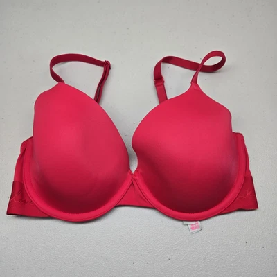 Victoria's Secret ROSA Mujer Sujetador 32DD Rojo Ropa en Todas Partes Camiseta Ligeramente Forrada Foto 1 de 4