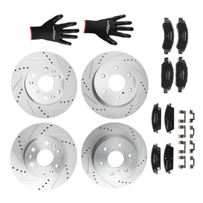 Rotores de freno delanteros traseros y pastillas de cerámica para Chevrolet Suburban/Taho 2015-2020 Foto 1 de 4