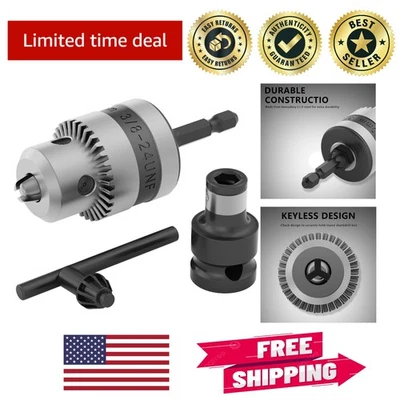 Portabrocas universal de 3/8” con accionamiento de cambio rápido - Kit de herramientas multiusos Foto 1 de 4