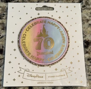 Disneyland 70th Celebrate Happy Stoney Clover Parche Adhesivo Castillo Nuevo - Imagen 1 de 3
