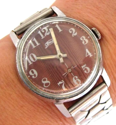 RELOJ PULSERA VINTAGE SOVIÉTICA RUSIA URSS PARA HOMBRES ZIM MECÁNICA FUNCIONANDO PULSERA RARA Foto 1 de 4