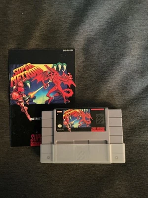 Super Metroid (Nintendo SNES, 1994) Cartridge and Manual – Authentic – Tested - Image 1 of 4