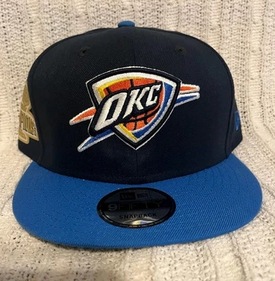 Oklahoma City Thunder New Era 9FIFTY NBA Champions 24-25 Two Tone Snapback Hat  - Image 1 of 4