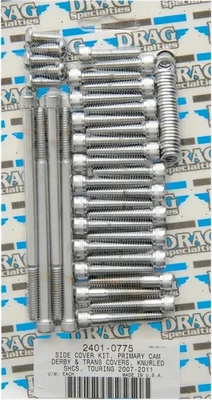 Kit de pernos moleteados de enchufe de transmisión cromado DS para Electra Glide 07-09 Foto 1 de 4