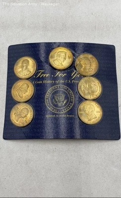 1997 Readers Digest A Coin History Of The U.S. Presidents Solid Brass 7 Coins - Image 1 of 4