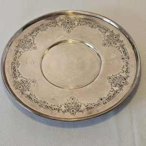 Vintage 10" Benedict EPNS Silverplate Platter #1164 - Ornate Serving Tray - Foto 1 di 8