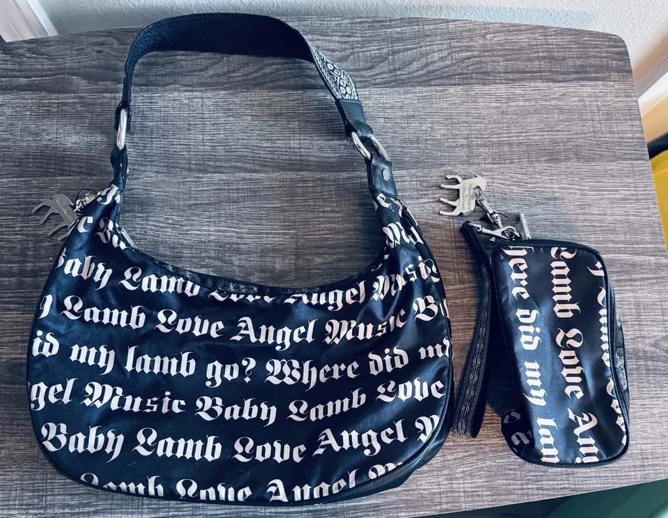 L..A.M.B. Gwen Stefani LESPORTSAC 纹身标志 水饺包 单肩包 带奖励袋 — 第 1/4 张图片