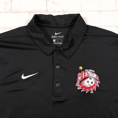 Nike Polo Des Moines Amenaza Fútbol Hombres Mediano Dri-Fit Negro Foto 1 de 4