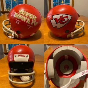 Vintage 1970 Kansas City Chiefs Super Bowl IV 4 Riddell Football Helmet - Picture 1 of 8