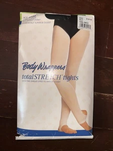 BodyWrappers Adult A32 Total Stretch Stirrup Tights in Jazzy Black - Picture 1 of 3