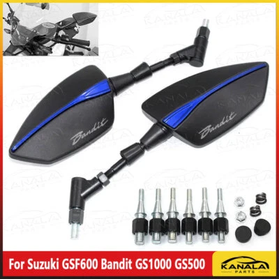 For Suzuki GSF600 Bandit GS1000 GS500 CNC Parts Aluminum Side Rearview Mirrors Foto 1 de 4