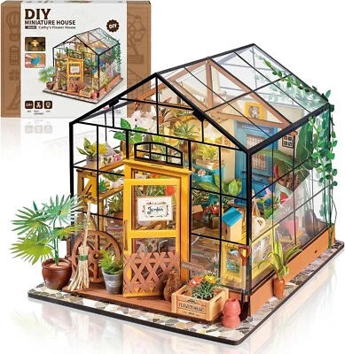 ROLIFE ROBOTIME 1:24 Puppenhaus Miniatur Möbel Cathy’s Flower House mit LED-Beleuchtung