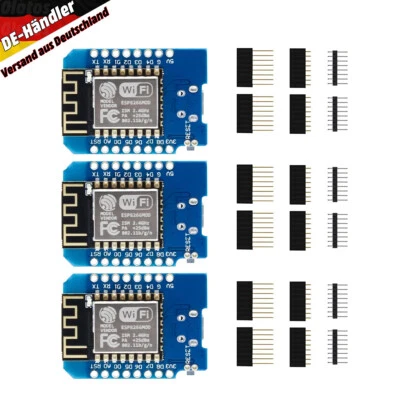 3x D1 ESP8266 Mini WLAN Board Mikrokontroller Wifi Modul Wemos Nodemcu Arduino - Bild 1 von 4