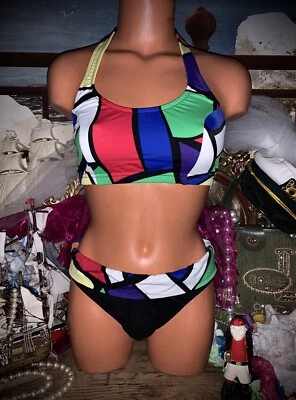 Винтажный Venus бикини смелый акваланг с бретелью через шею C D укороченный верхний купальник серфинга сексуальный комплект 10 M - Изображение 1 из 4