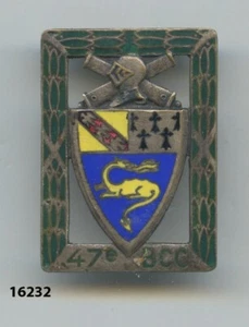 Insigne cavalerie , 47  Bon. de Chars de Combat - Foto 1 di 1