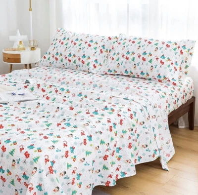 Double Brushed Bed Sheet Set King Size - 4PC, Super Soft 1800 Microfiber - Image 1 of 4