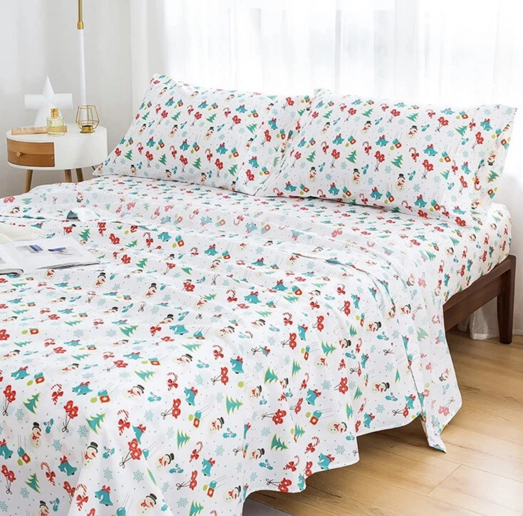 Комплект простыней двуспальный матовый королевский размер - 4 шт., супермягкий 1800 микрофибра - Изображение 1 из 4