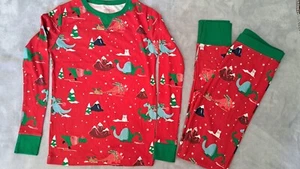 NEW Wondershop Girls Pajamas Red Long Sleeve & Pants Size 10 Christmas Season  - Picture 1 of 8