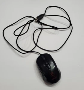 MSI CLUTCH GAMING MOUSE USB TESTED AND WORKING LIGHTS UP RED BLACK FINISH - Picture 1 of 5
