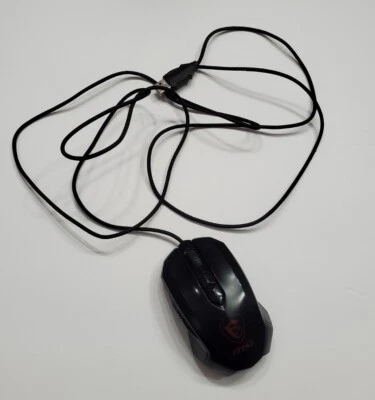 MSI CLUTCH GAMING MOUSE USB TESTED AND WORKING LIGHTS UP RED BLACK FINISH - Image 1 of 4
