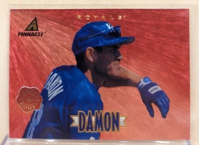1997 New Pinnacle RED ARTIST PROOF #97 Johnny Damon RARE DUFEX PARALLEL - image 1 of 2