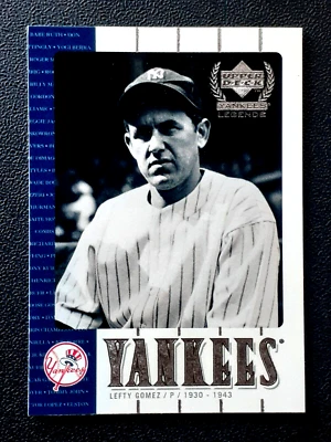 LEFTY GOMEZ 2000 UPPER DECK YANKEES LEGENDS #49       67361 - Image 1 of 2