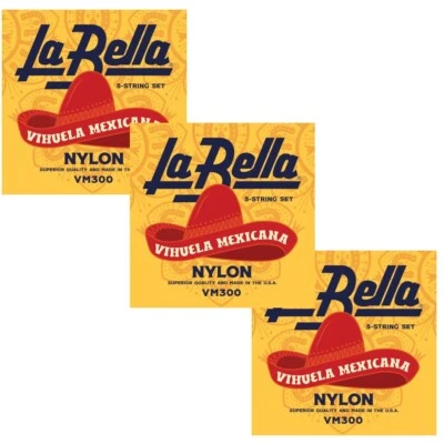 La Bella Vihuela De Mexico Guitar Strings 3 Sets VM300 - Image 1 of 4