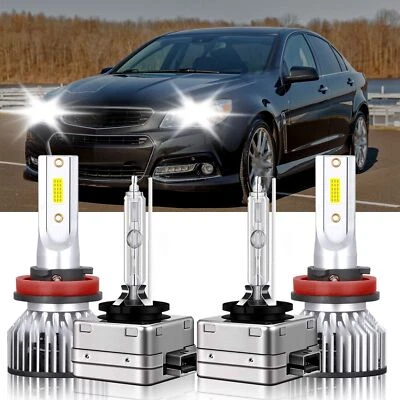 Kit combinado de bombilla de faros LED HID de haz alto bajo para Chevrolet SS 2014-2017 H11+D3S Foto 1 de 4