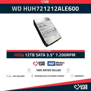 WD HUH721212ALE600 12TB HDD 3.5" SATA 6GB/S 7.200 RPM 256MB CACHE - SERVIDORES - Picture 1 of 6