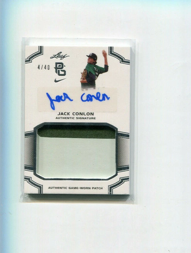 2016 Leaf Perfect Game Patch Autographs Silver Jack Conlon Auto Patch 4/40 - Image 1 of 1