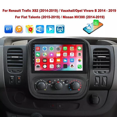 32G Für Renault Trafic Opel Vivaro Android 14 Autoradio Carplay GPS Navi RDS SWC - Bild 1 von 4