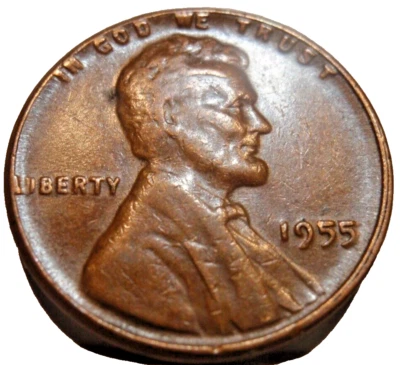1955 Poor Man’s Double Die On The Date “1955” and The “L” On Edge  & “I” Doubled - Image 1 of 4