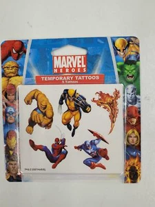 Marvel Heroes Temporary Tattoos - 5 Tattoos! - Picture 1 of 1