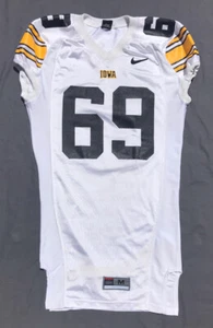 Iowa Hawkeyes #69 Road White Authentic Team Issued Football Jersey Nike/Powers - Picture 1 of 5