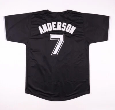 Tim Anderson Signed Autograph Black Custom Jersey White Sox JSA Witnessed - Image 1 of 4