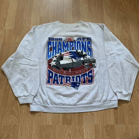 Vintage Riddell New England Patriots 1996 AFC Champions Sweatshirt Men’s 2XL Cover