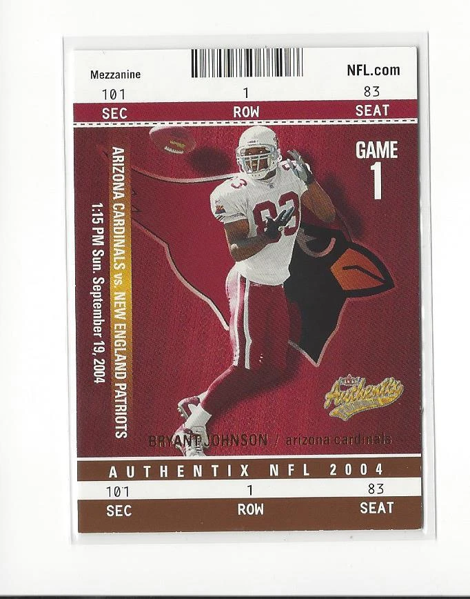 2004 Fleer Authentix Mezzanine Bronze #5 Bryant Johnson Cardinals 42/50  - Image 1 of 1