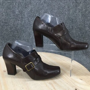 Botas para mujer Franco Sarto 10 M Ulla al tobillo marrones tacones de cuero sintético - Imagen 1 de 11