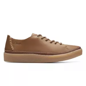 Clarks Oakpark Low Tan Men’s Leather Oxfords Size 7.5 New Without Box - Picture 1 of 4