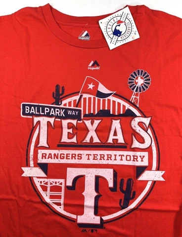 Majestic Texas Rangers / Men's Short Sleeve T Shirt / RED  / Regular $32 Cover
