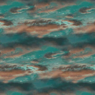 Tela de edredón de algodón Natural Beauties por Blank 1798-67 Jade Green Sky Clouds Foto 1 de 4