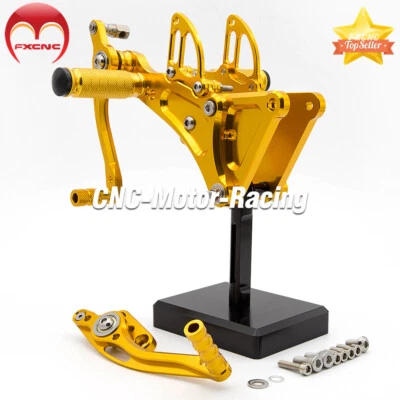 Conjunto traseiro dourado CNC apoio para os pés Footpeg conjunto traseiro para Buell XB9S XB12S XB9R XB12R novo - Imagem 1 de 4