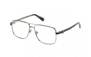 Moncler ML5178 008 Gunmetal Aviator Metal Optical Eyeglass Frame 55-14-145 - Picture 1 of 3