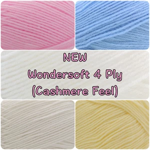 Wondersoft BABY 4Ply Stylecraft Pastel Acrylic Knitting Yarn Wool 100g ball - Picture 1 of 14